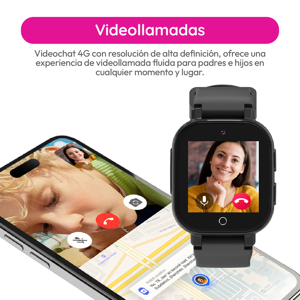 Tikijoy Smartwatch Infantil 4G - Localización GPS y Videollamada - Azul claro