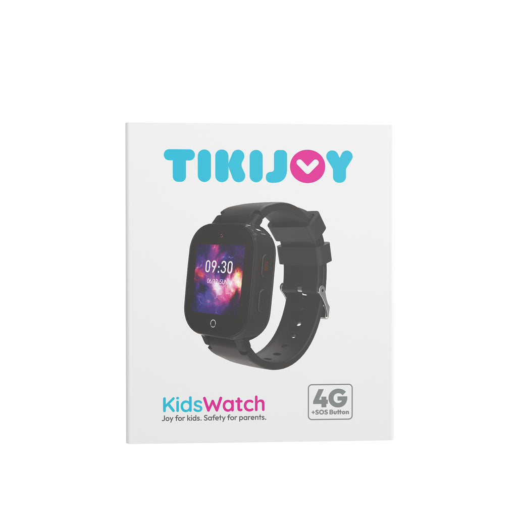 Tikijoy Smartwatch Infantil 4G - Localización GPS y Videollamada - Negro